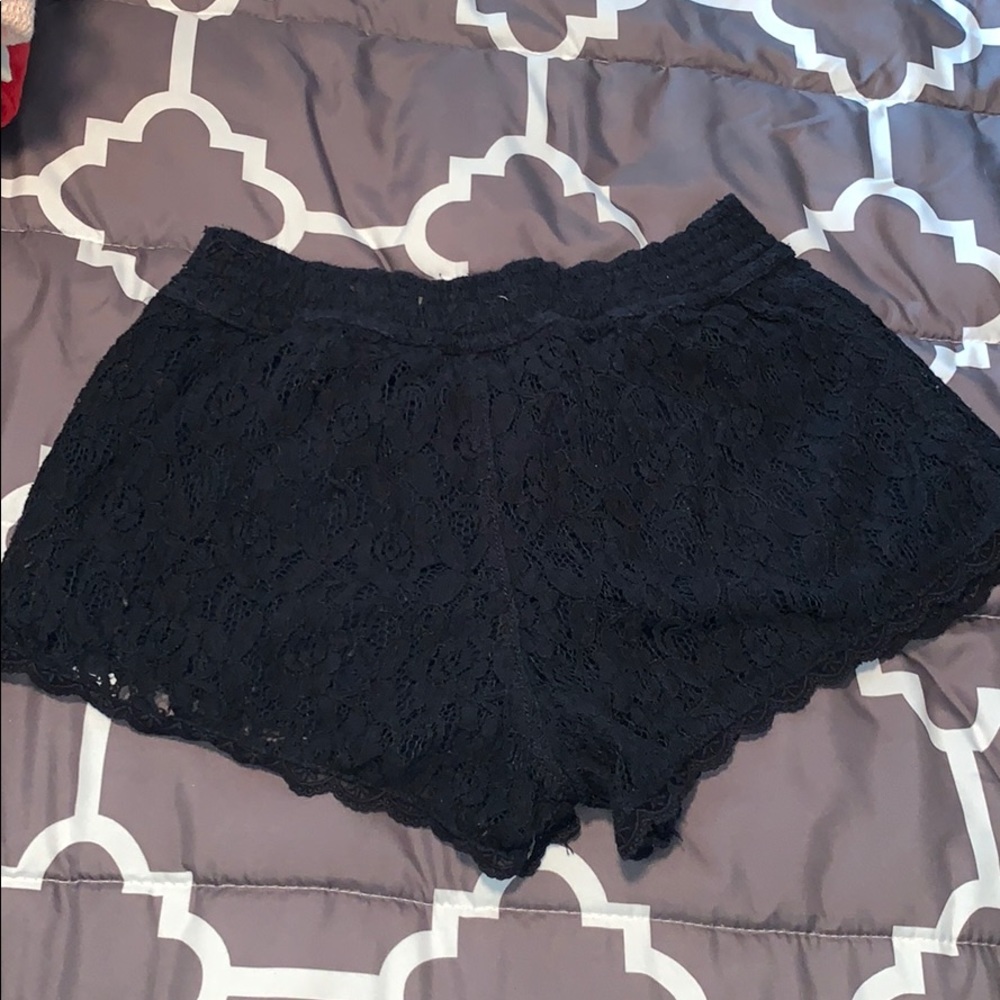 Abercrombie and Fitch Navy blue lace shorts